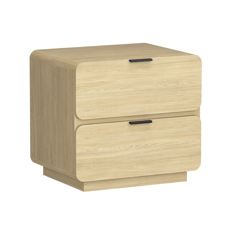 Manhattan Comfort Chrystie Contemporary Modern 2 Drawer Nightstand Set of 2