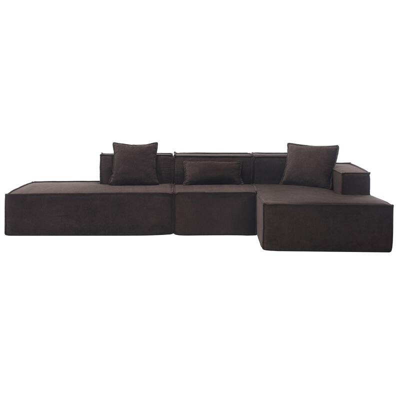 3-Seat Modern Modular Combination Free Installation L-Shaped Sofa Set