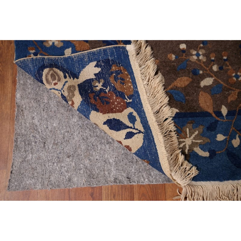 Vegetable Dye Art Deco Nichols Chinese Rug Handmade Wool Carpet - 8'1" x 9'10"