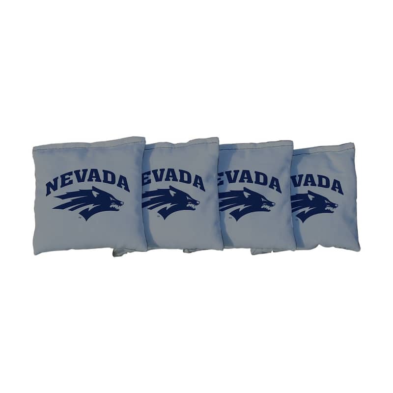 Nevada Wolf Pack Gray Cornhole Bags - Corn Filled