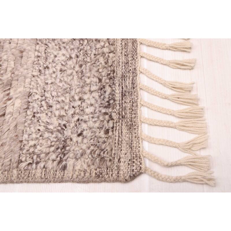 ECARPETGALLERY Hand-knotted Looma Grey, Taupe Wool Rug - 8'2 x 10'3