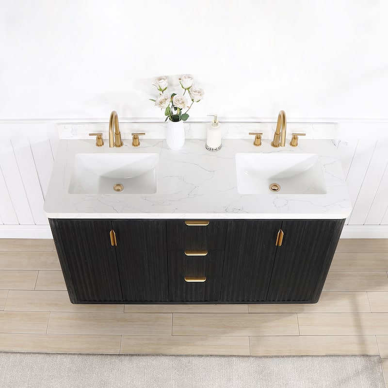 Cadiz Bath Vanity with Composite Stone Top without Mirror