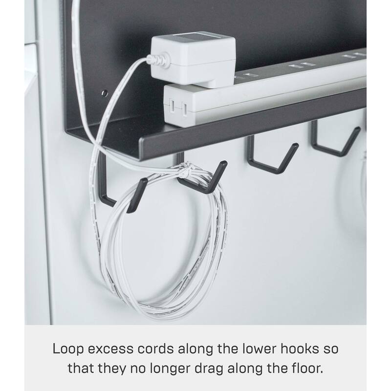 Yamazaki Home Wall-Mount Cable and Router Storage Rack, Steel - L 4.33 x W 15.75 x H 7.09 inches