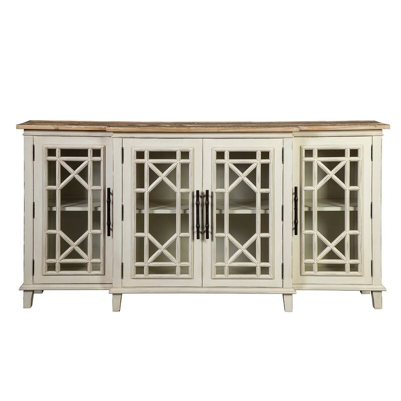 Marion 4-door Solid Mahogany and Pine Wood Buffet Server