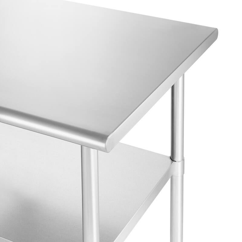 30 x 24in NSF Stainless Steel Prep Table with Casters
