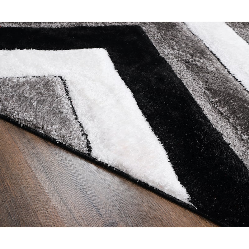 Santorini Collection Abstract Angle Area Rug