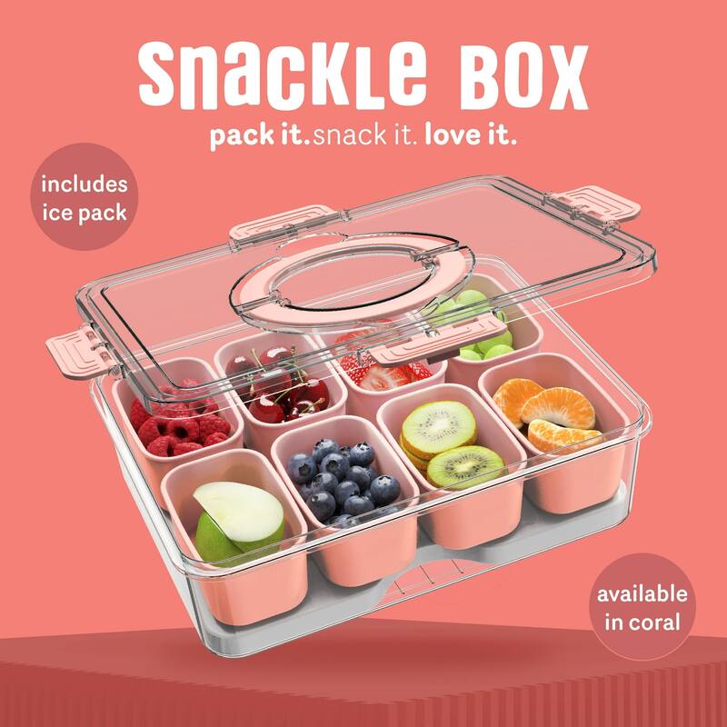 COOK WITH COLOR Snackle Box for Kids Lunch Box and Snack Container