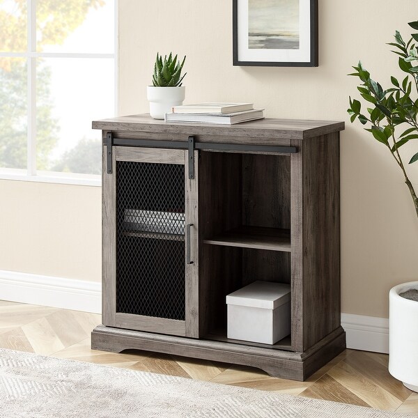 The Gray Barn Kujawa Sliding Mesh Door Console Overstock 25490198