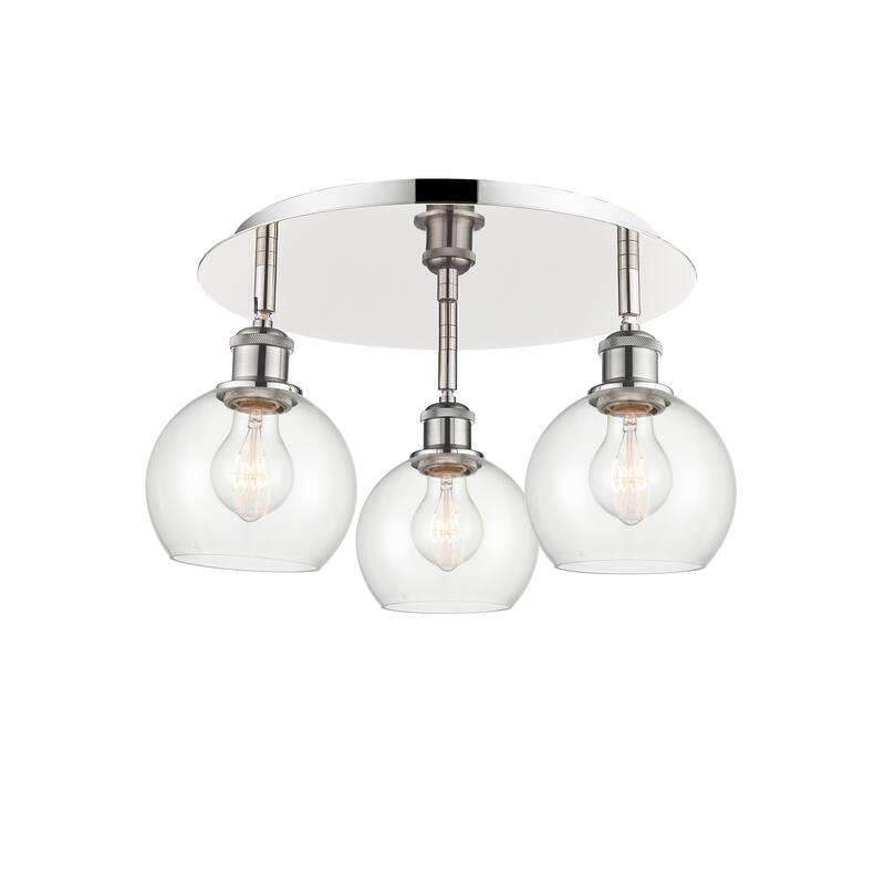 Innovations Lighting Athens - 3 Light 18" Flush Mount