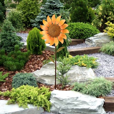 Garden Sunflower Stake 11.25"D 36"T - 11.25