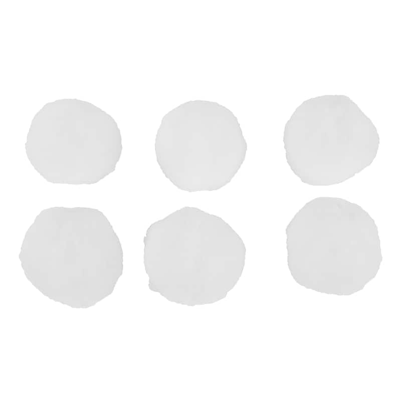 Set of 6 Plush Faux Christmas Snow Balls - 2.25"