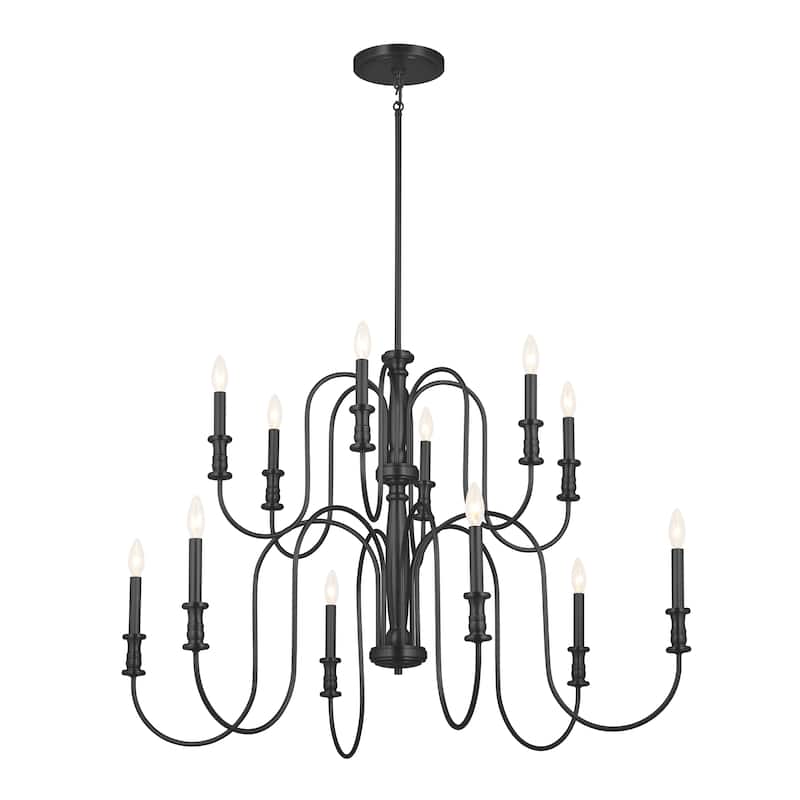 Kichler Lighting Karthe 42 inch 12-Light Chandelier Black