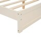 preview thumbnail 11 of 12, Beige Full Size Twin Solid Wood Loft Bed with Safety Fence and Trundle Storage