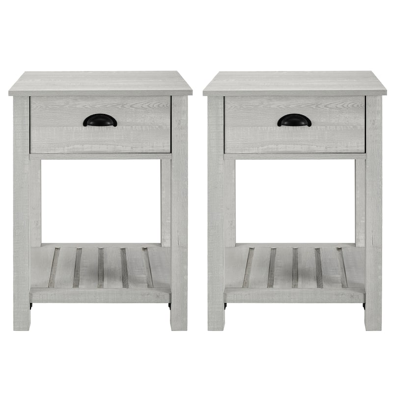Middlebrook One-Drawer Farmhouse Nightstand, Set of 2