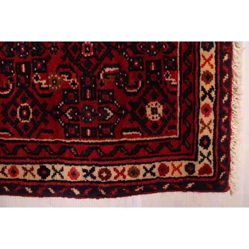 ECARPETGALLERY Hand-knotted Andelz Red Wool Rug - 2'8 x 16'3