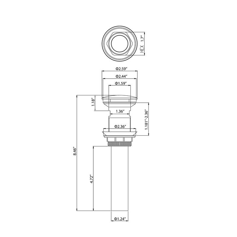 Modland 8 Inch Widespread Bathroom Faucet with Pop-Up Drain 2-Handle Vanity Sink Faucet - Brushed Nickel