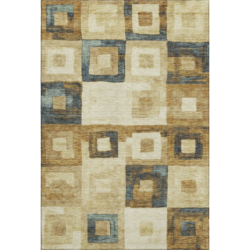 Premium Washable Super Soft Blocky Contemporary Mayfield Rug