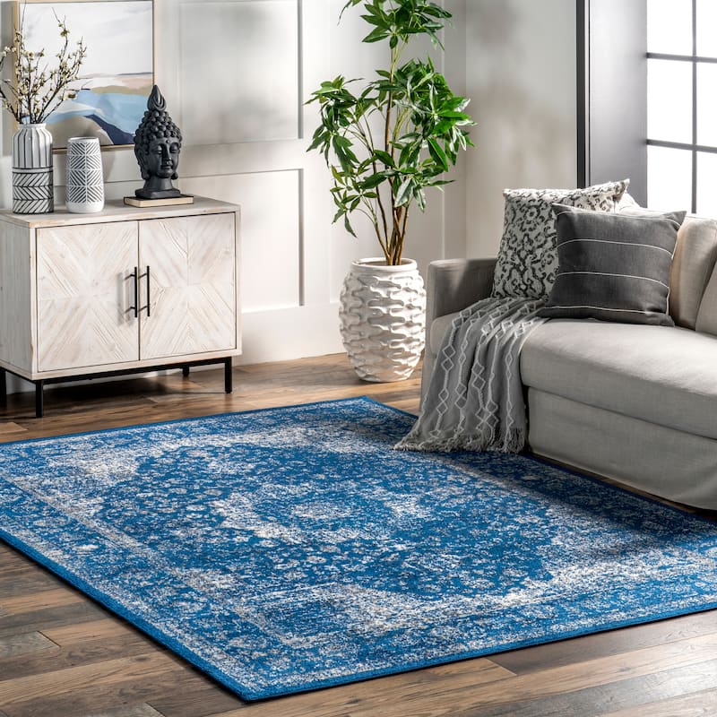 Nuloom Verona Vintage Persian Area Rug - 4' x 6' - Dark Blue