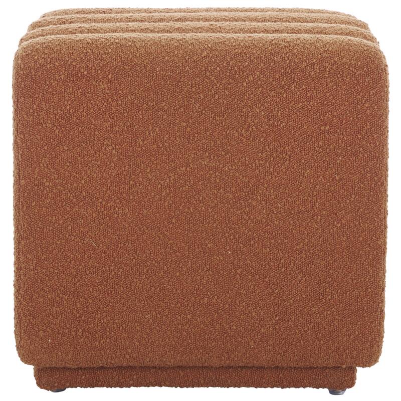 SAFAVIEH Joseph Upholstered Channel Tufted Square Ottoman, Fully Assembled