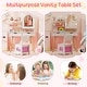 preview thumbnail 7 of 20, Costway Kids Vanity Set with 3-Color Lighting Modes, Adjustable - See Details
