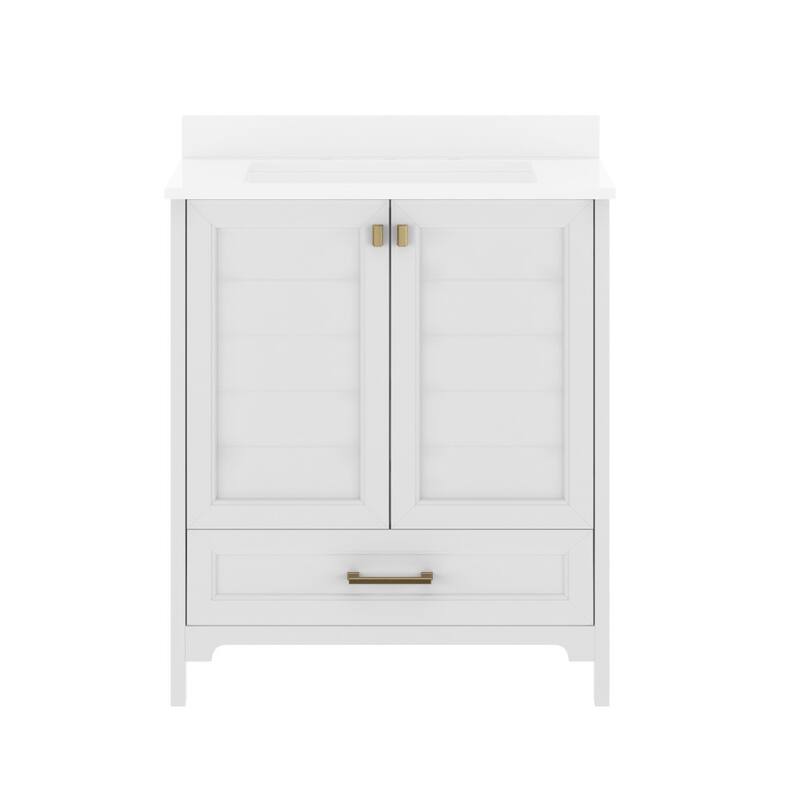 Bathroom Vanity with Undermount Sink, Cabinet, and Drawer