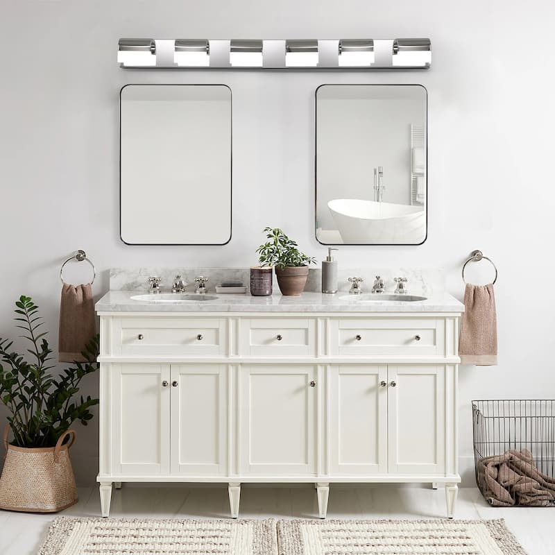 Modern Bathroom Vanity Lighting 6-Light LED Vanity Lights Over Mirror Bath Wall Lighting