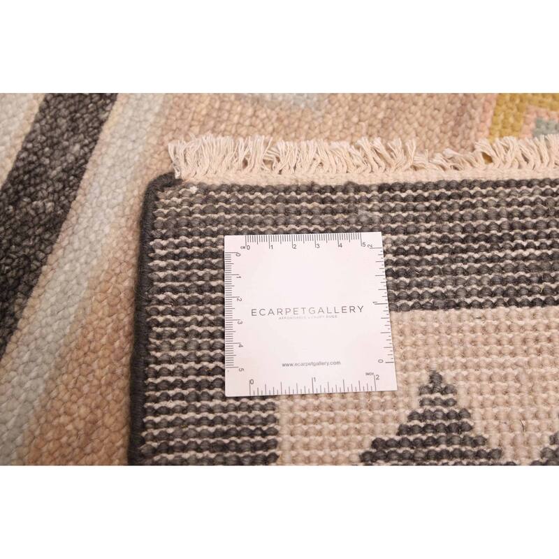 ECARPETGALLERY Hand-knotted Modern Oushak Taupe Wool Rug - 8'10 x 11'10