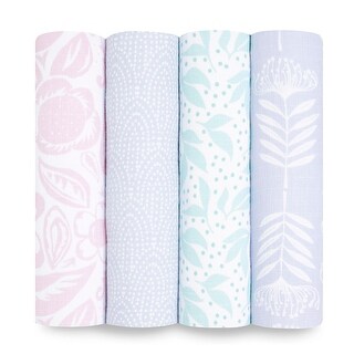 aden + anais essentials cotton muslin swaddle blanket 4 pack damsel