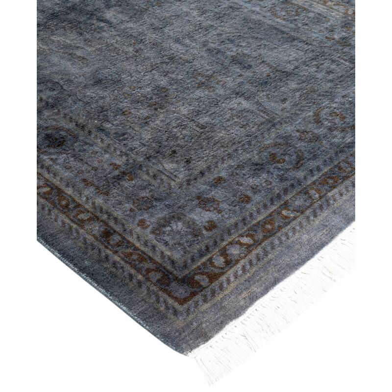 Overdyed One-of-a-Kind Hand-Knotted Area Rug - Gray - 2' 6" x 8' 8"