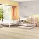preview thumbnail 2 of 7, White Industrial Charm Full Metal Triple Bed with Built-in Ladder