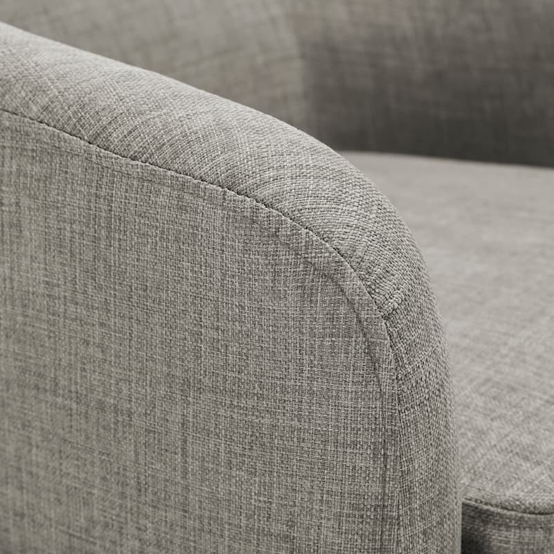 Round Barrel Armchair 360-Degree Swivel Accent Chairs