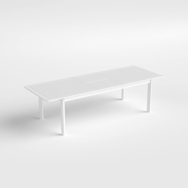 DESwan 108 in. x 39 in. Aluminum Extendable Rectangular Outdoor Dining Table
