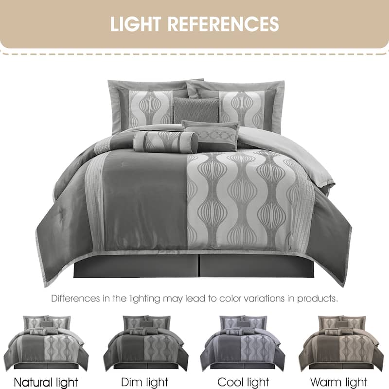 Nanshing Daniella 7-Piece Modern Geometric Comforter Set
