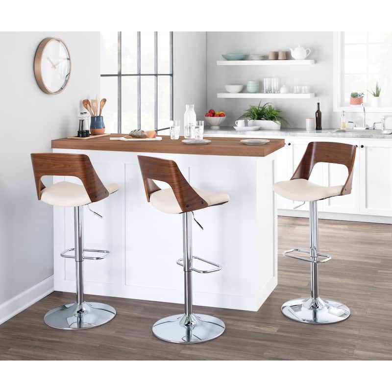 Carson Carrington Paula Mid-century Modern Swivel Adjustable Bar Stool