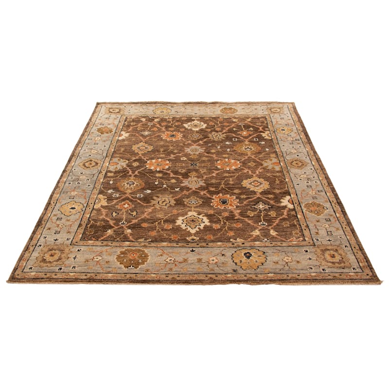 ECARPETGALLERY Hand-knotted Jules Serapi Brown Wool Rug - 8'1 x 9'8