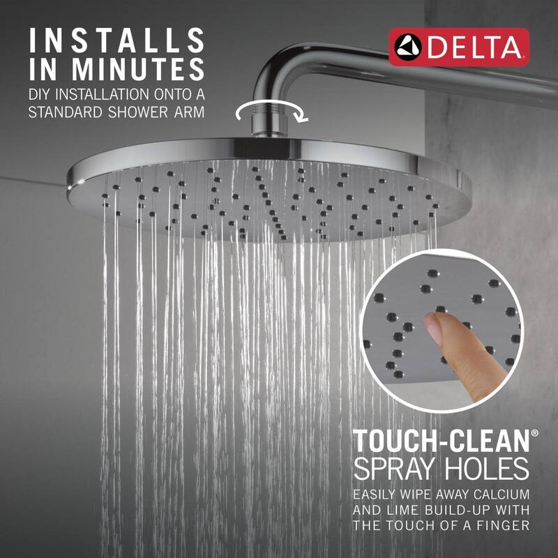 Delta 52162 Universal Showering 1.75 GPM Single Function Rain Shower - Lumicoat Stainless