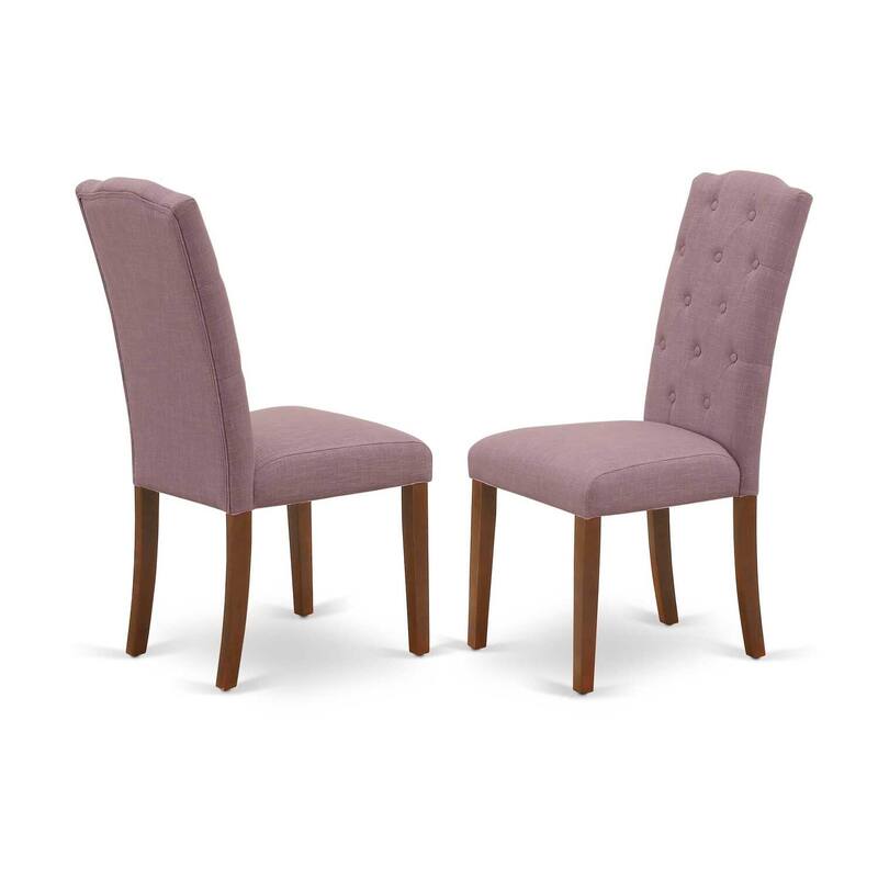 HomeStock 3-Pc Mahogany Finish Solid Wood Top - Round Dining Room Set - Seats 4