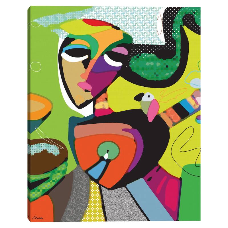 Music Guitarist by Michele Glennon Canvas Art Print