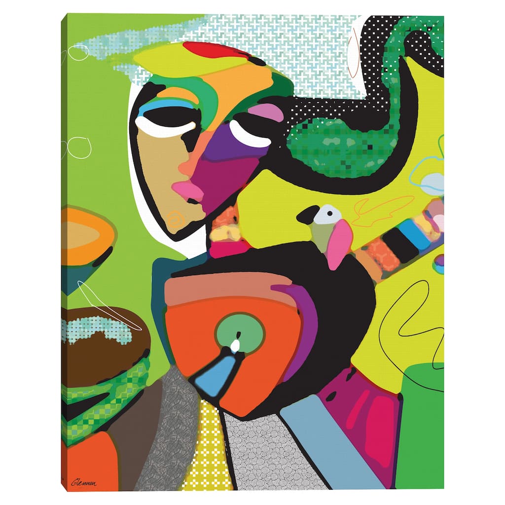 Music Guitarist by Michele Glennon Canvas Art Print