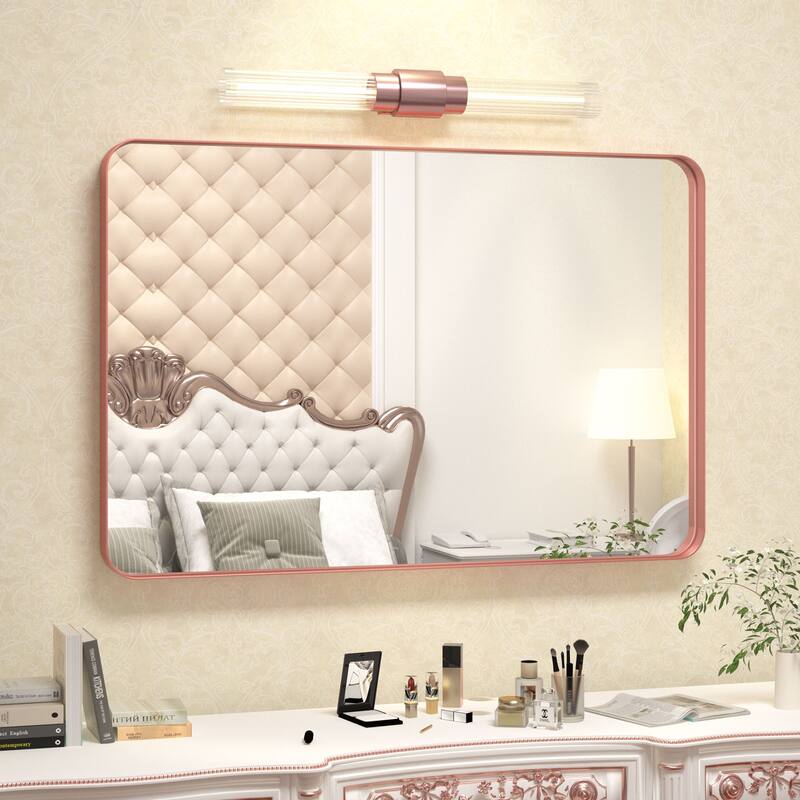 Rectangle Bathroom Mirror for Vanity Wall Mounted Vertical Horizontal Makeup Mirror