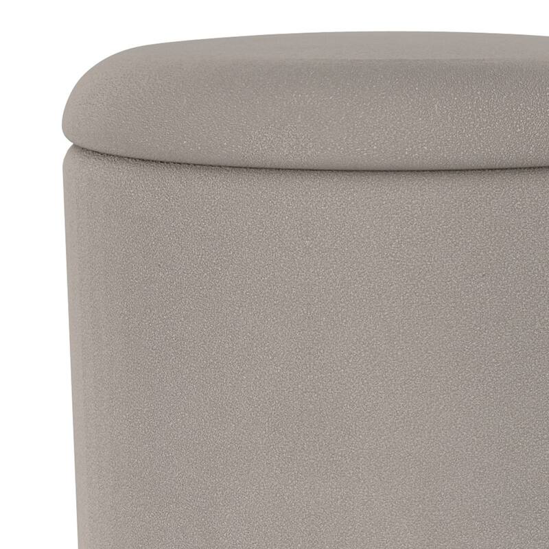 Modern Fabric Round Storage Ottoman