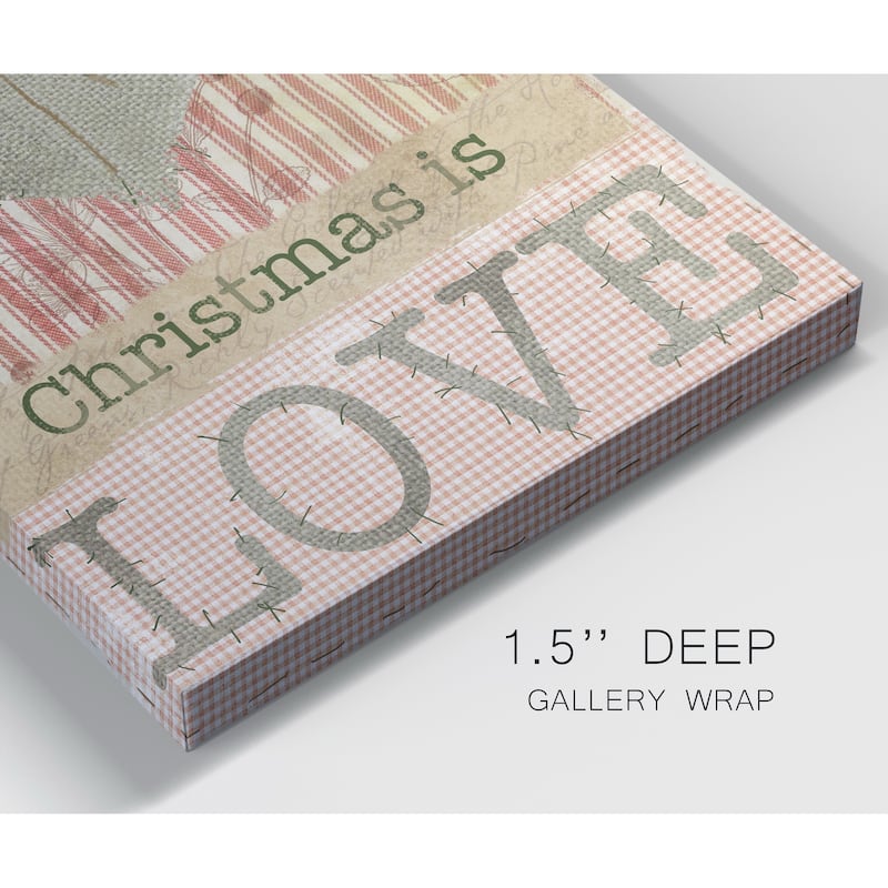 Burlap Christmas Love-Premium Gallery Wrapped Canvas - Ready to Hang