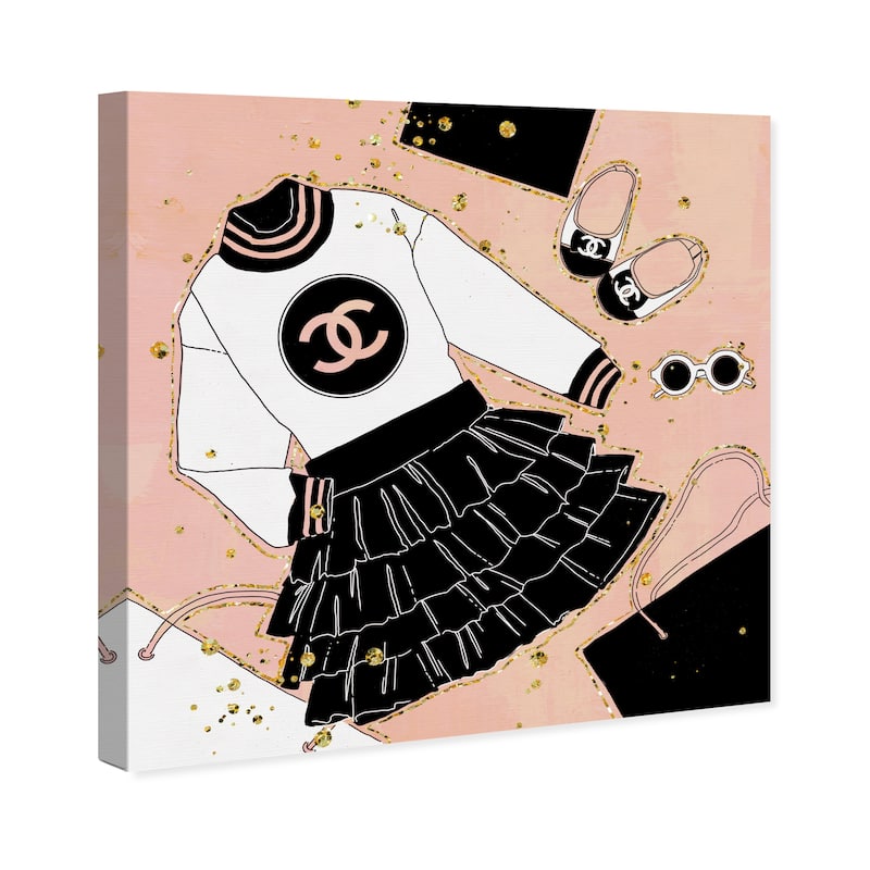 Wynwood Studio Prints Fashion and Glam Child's Fashion Closet Pink and Rose Gold Glam Wall Art Canvas Print