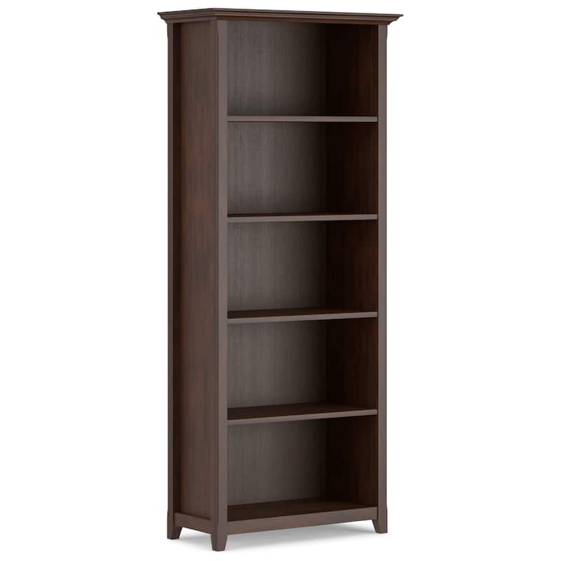 WYNDENHALL Halifax 30" Wide Solid Wood Transitional 5 Shelf Bookcase - 30"w x 14"d x 70" h