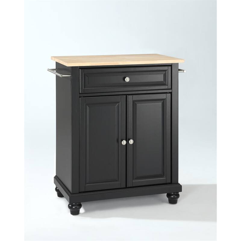 Kitchen Island Cart with Wood Top & Storage - Portable Kitchen Island, Modern Kitchen Furniture