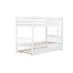 preview thumbnail 9 of 68, Twin Over Twin Rubber Wood Bunk Bed with Trundle, Convertible into 2 Twin Size Beds