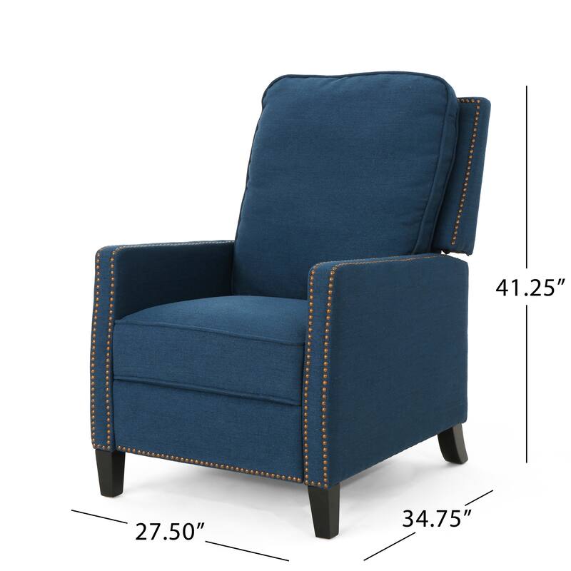 Cecelia Traditional Fabric Pushback Recliner by Christopher Knight Home