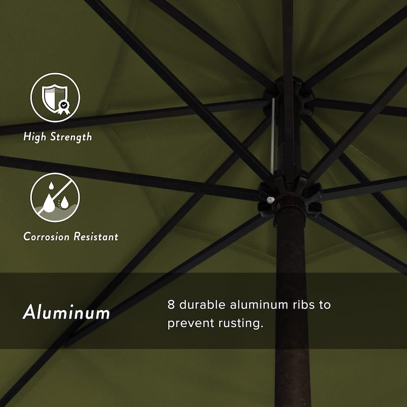 North Bend 9-foot Crank Open Auto-tilt Bronze Finish Patio Umbrella by Havenside Home (Base not included)
