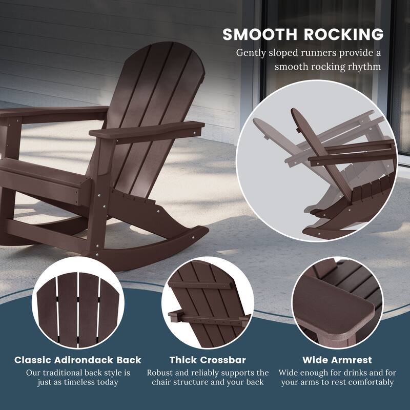 Laguna Hdpe All Weather Outdoor Patio Rocking Chair (Set of 2)