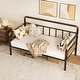 preview thumbnail 11 of 14, Garvee Modern Twin Daybed with Classic Headboard, Metal Sofa Bed Frame Heavy Duty Steel Slats Support